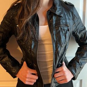 Black Faux Leather Jacket